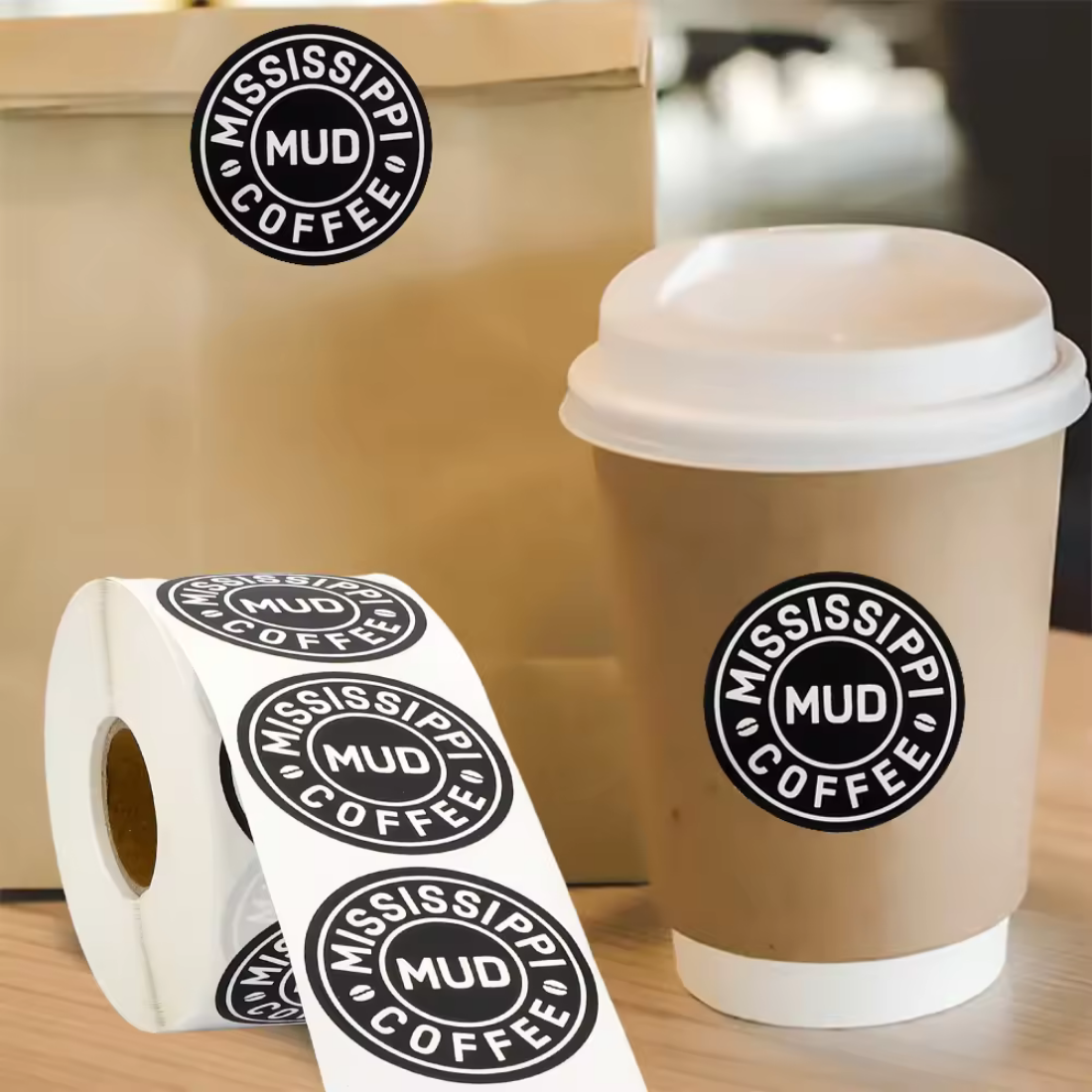 Transform Your Brand with Custom Cup Sleeve Stickers