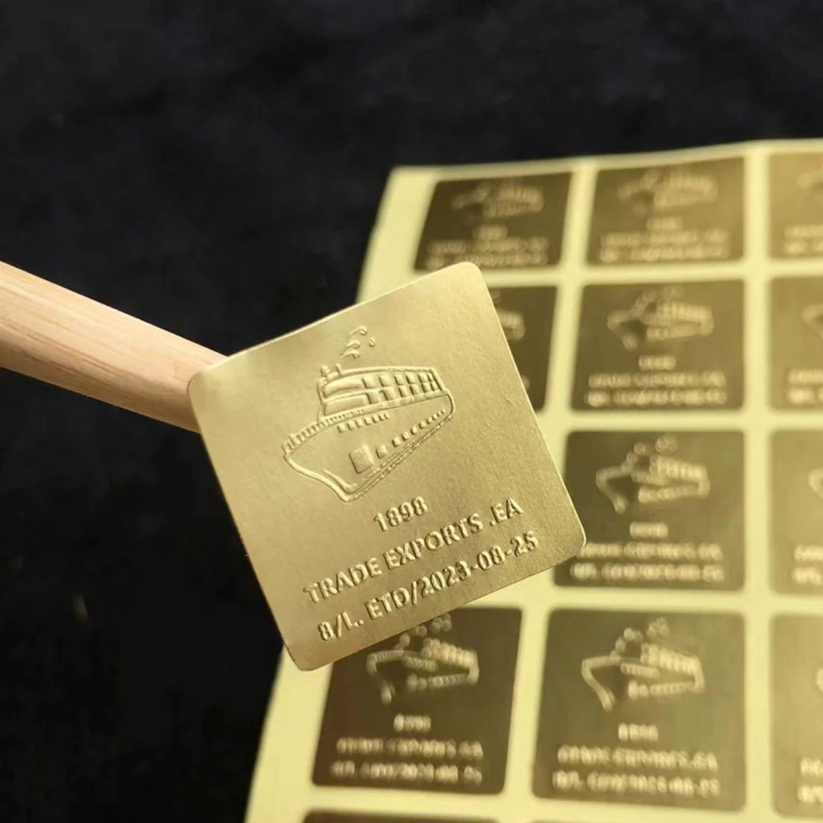 Elevate Your Brand with Custom Embossed Square Stickers
