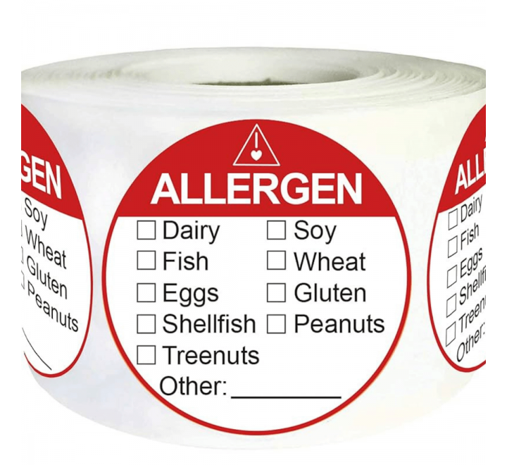 Allergen Info Stickers - Gallery Image