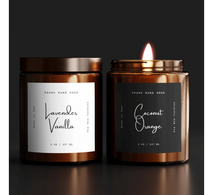Candle Jar Stickers - Gallery Image