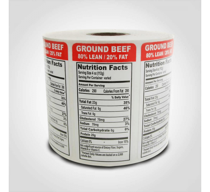 Nutrition Label Stickers - Gallery Image
