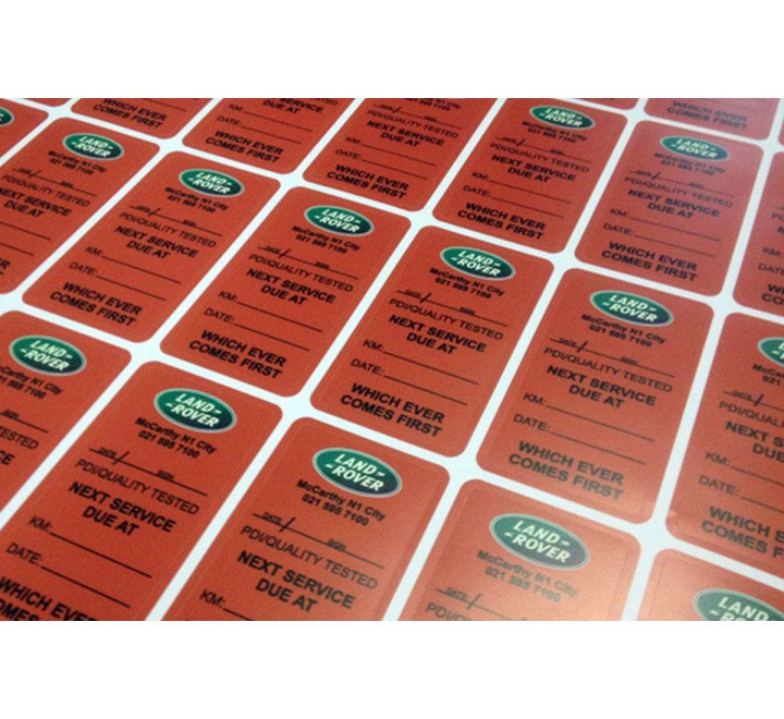 Rectangular vinyl stickers