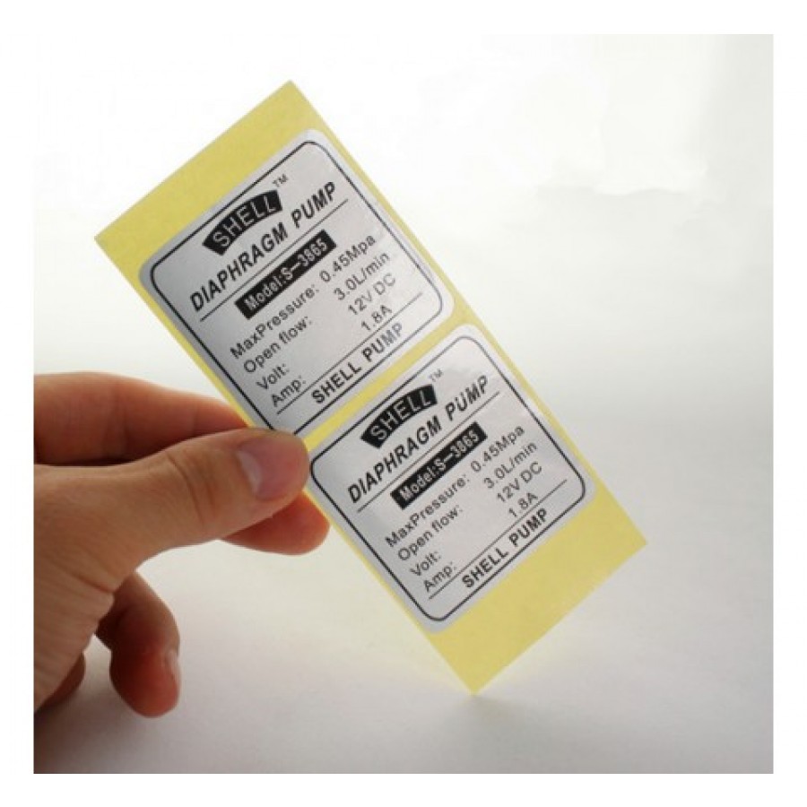 Custom silver labels