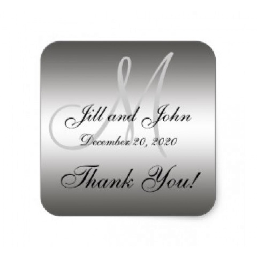 Square silver labels