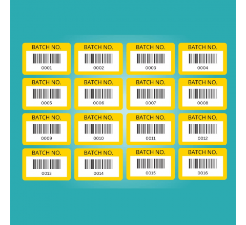 Batch Number Stickers