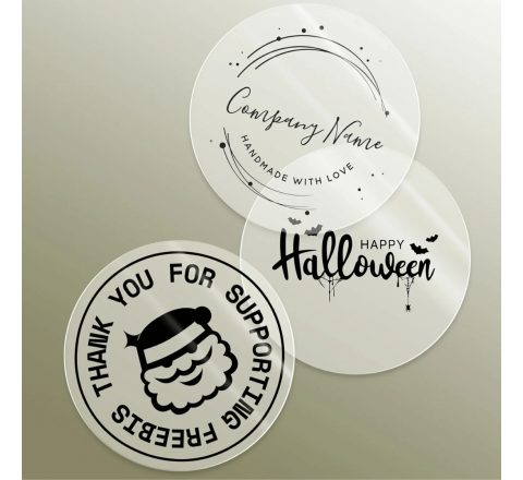 Clear Round Stickers
