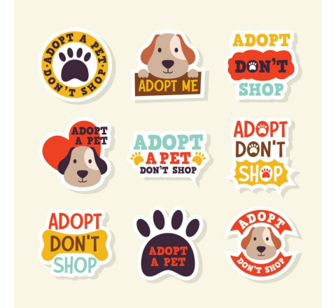 Pet Adoption Stickers
