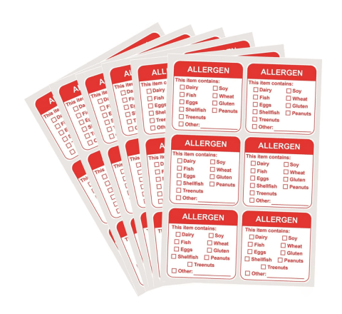 Allergen Info Stickers