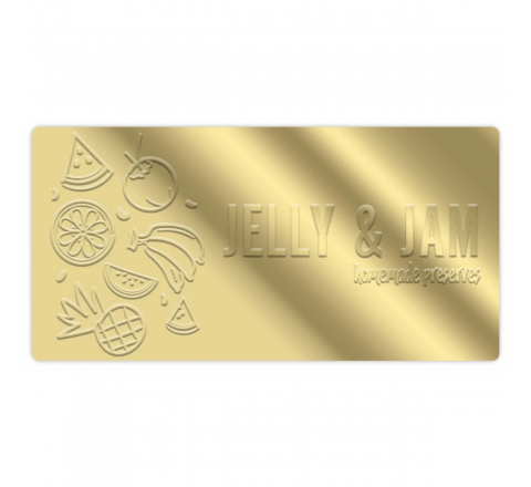 Embossed Rectangle Stickers