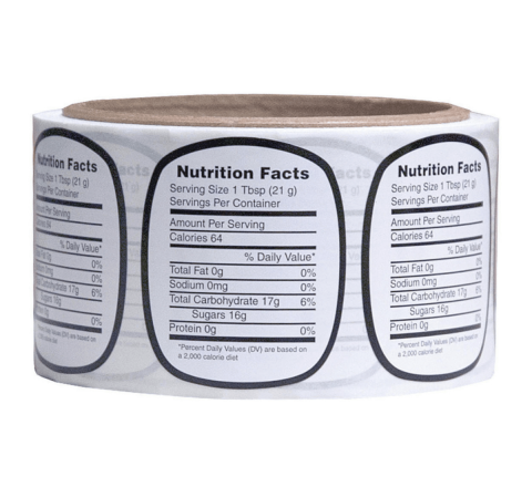 Nutrition Label Stickers